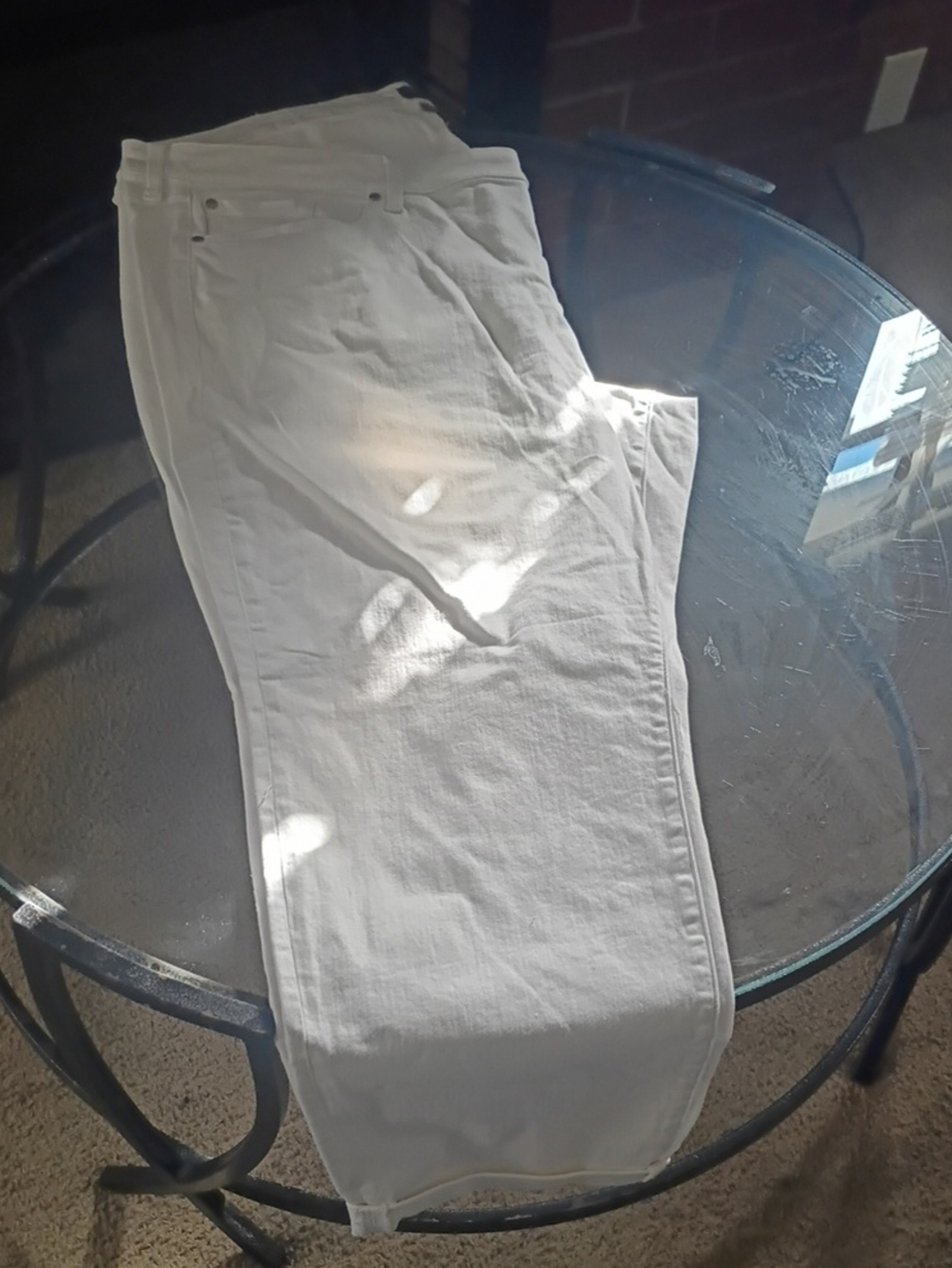 torrid White Straight-Leg Jeans